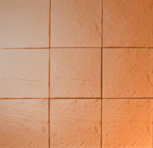 Bazénová dlažba čtvercová z betonu, sestava devíti kusů v barvě caramel