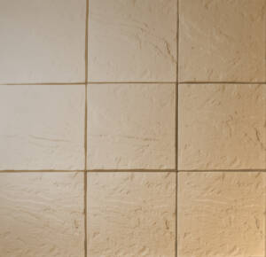 Bazénová dlažba čtvercová z betonu, sestava devíti kusů v barvě cognac