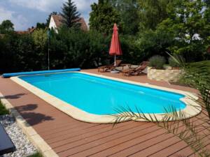 Bazénový lem s nosem umělý pískovec Klasic žlutý melír